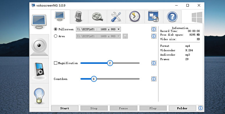 Use VokoScreenNG to record light-weight pc games