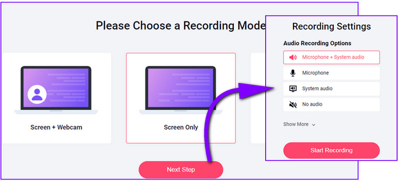 Online Screen Recorder  - Liston: Step 2