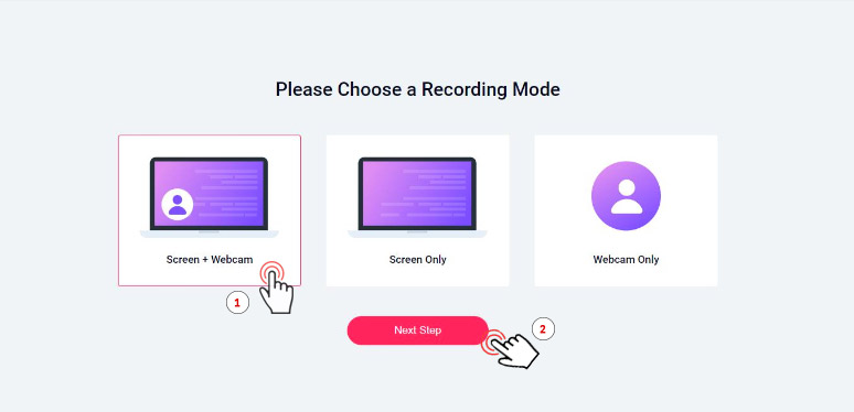 Select a recording mode in Liston 