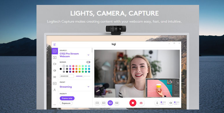 Use powerful Logitech Capture to record webcam